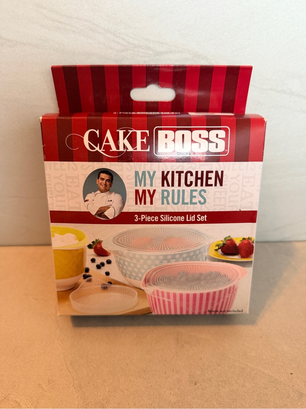 Cake Boss 3 Piece Silicone Lid Set NEW